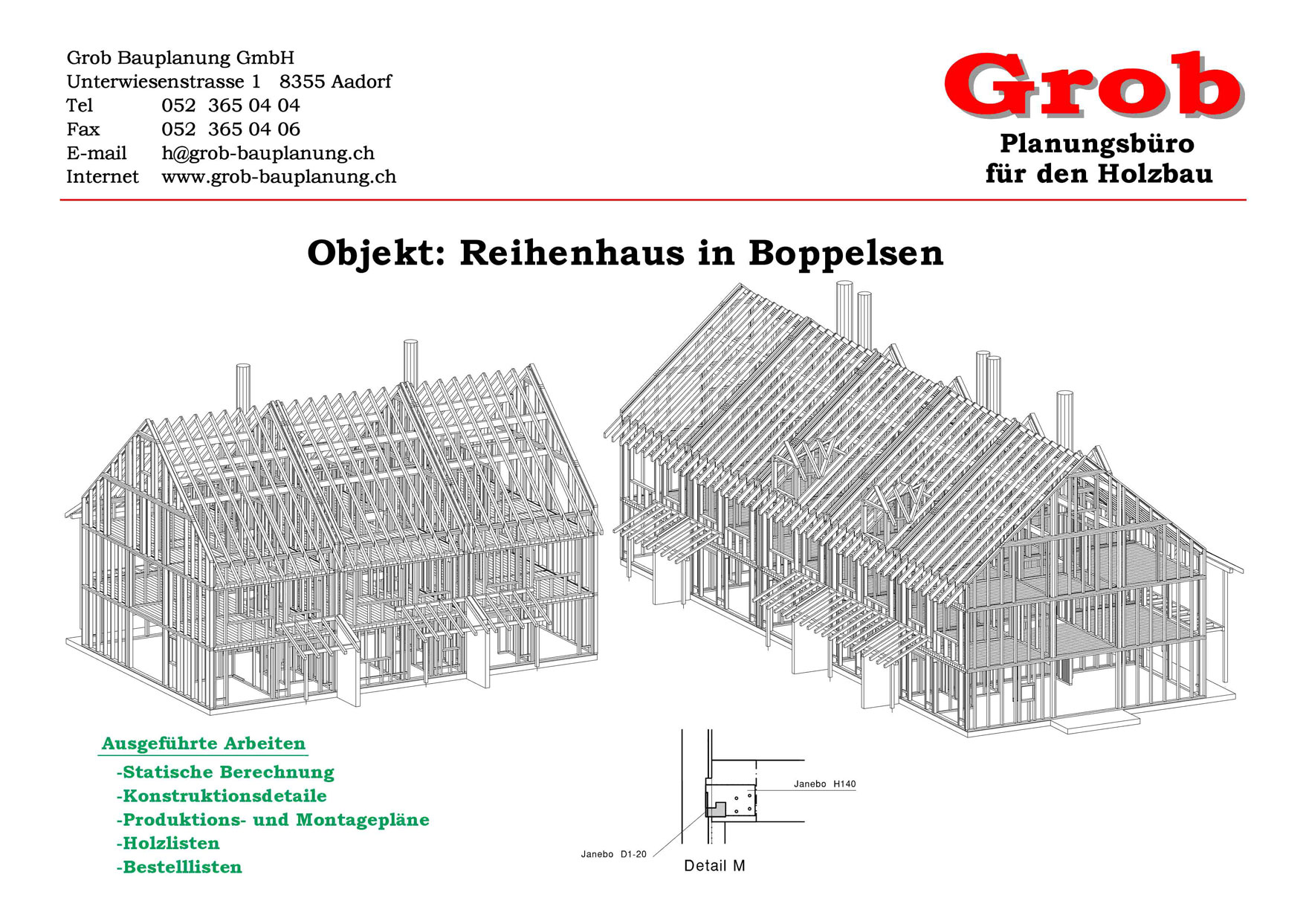 Holzbauplanung REFH in Boppelsen