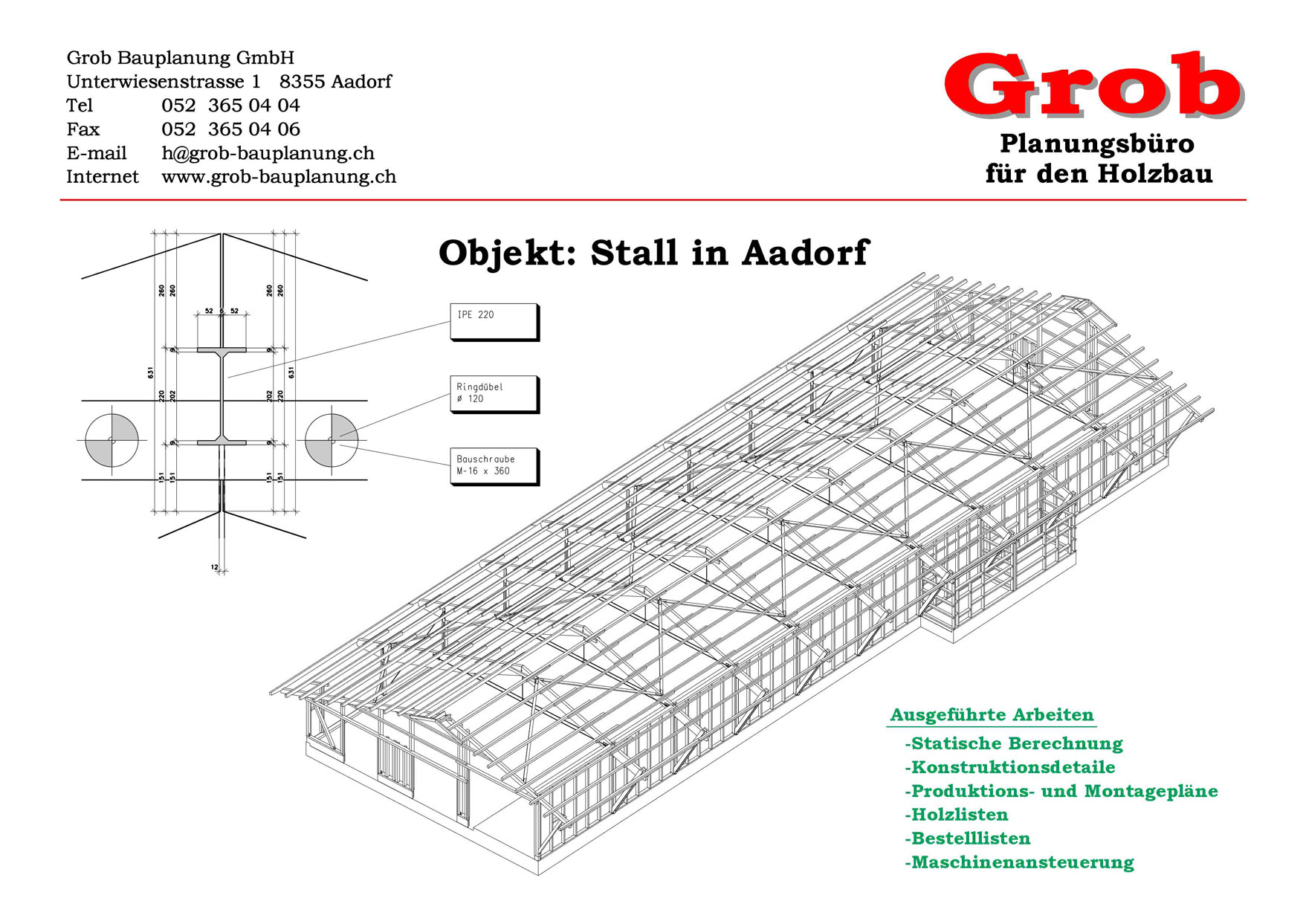 Holzbauplanung Scheune in Aadorf